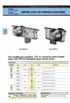 MORTISE LOCKS FOR TEMPERED GLASS DOORS TRF & TRT SERIES 0
